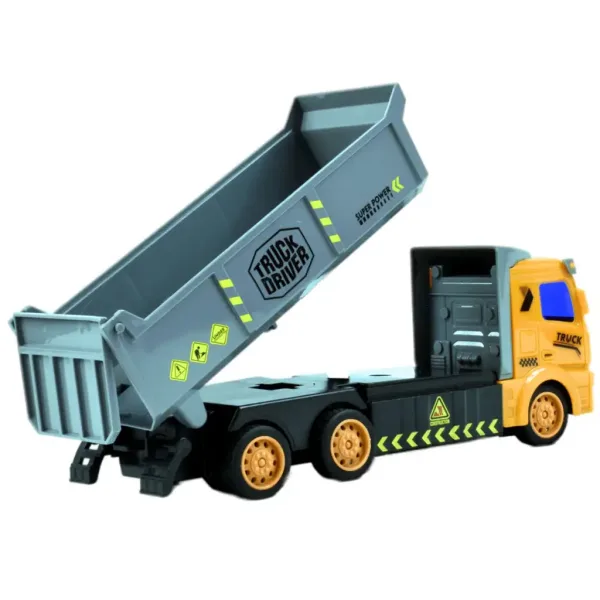 Camion da cantiere ribaltabile telecomandato RC con luci 1/48 27MHz 20cm immagine 3