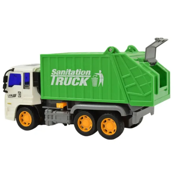 Camion da costruzione: Camion della spazzatura con meccanismo a volano 19 cm immagine 4