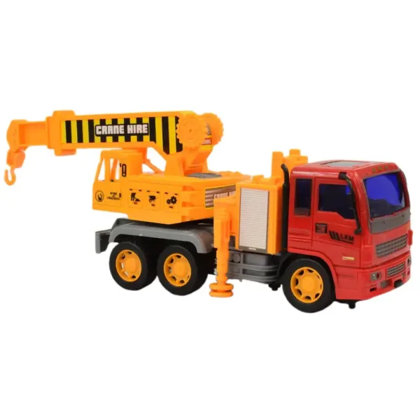 Camion da costruzione: Camion gru con meccanismo a volano 19cm immagine 3
