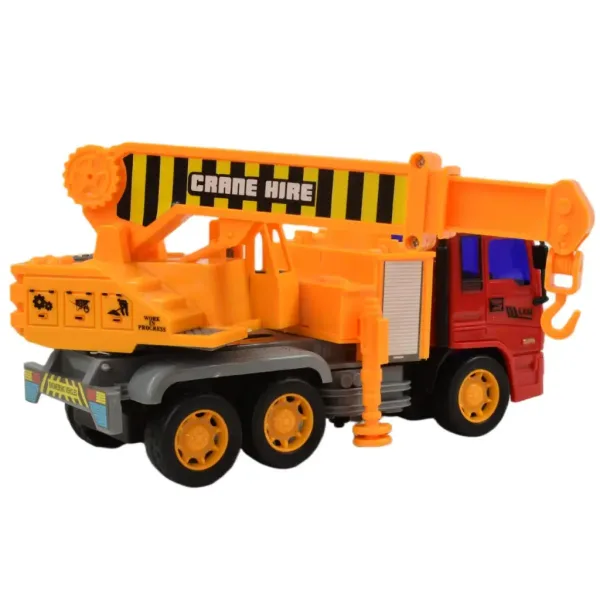 Camion da costruzione: Camion gru con meccanismo a volano 19cm immagine 5