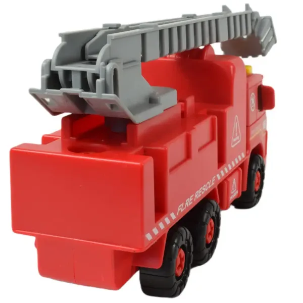Camion dei pompieri: Autopompa smontabile con gru, attrezzi e suoni 20cm immagine 5