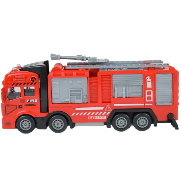 Camion dei pompieri: Camion dei vigili del fuoco in metallo con volano 20 cm immagine 3