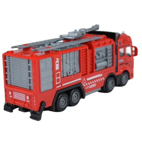 Camion dei pompieri: Camion dei vigili del fuoco in metallo con volano 20 cm immagine 5