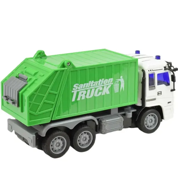 Camion della spazzatura telecomandato RC con effetti luminosi 27MHz 20cm in diverse varianti 1 pezzo immagine 6