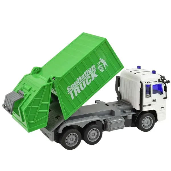 Camion della spazzatura telecomandato RC con effetti luminosi 27MHz 20cm in diverse varianti 1 pezzo immagine 7