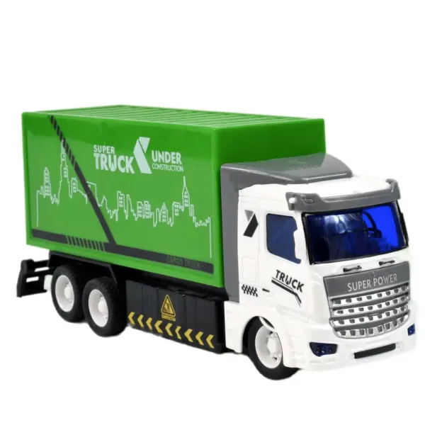 Camion della spazzatura telecomandato RC con luci 1/48 27MHz 20cm immagine 2