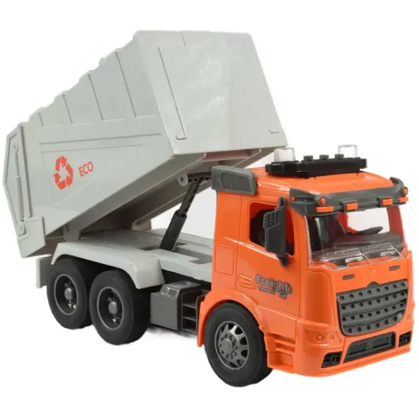 Camion per la raccolta differenziata ECO con telecomando RC con effetti luminosi, scala 1/14, 27MHz, 30cm. immagine 4