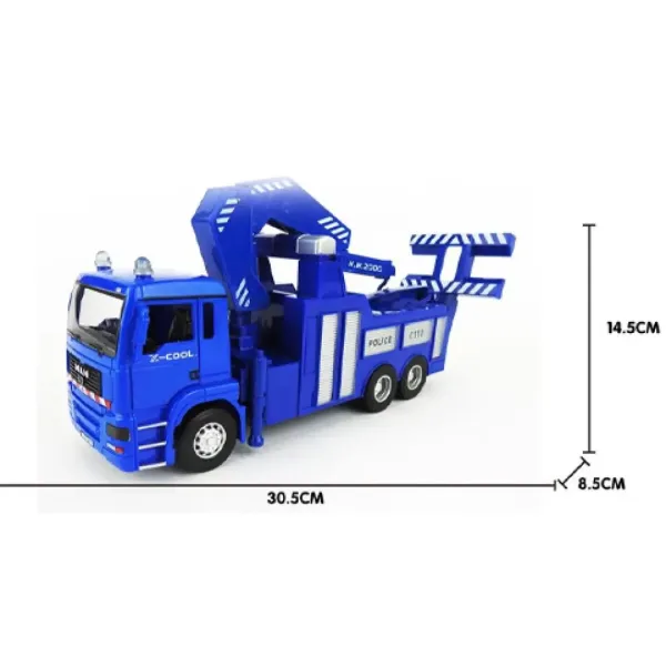 Camion rimorchio della polizia a volano 30 cm immagine 2