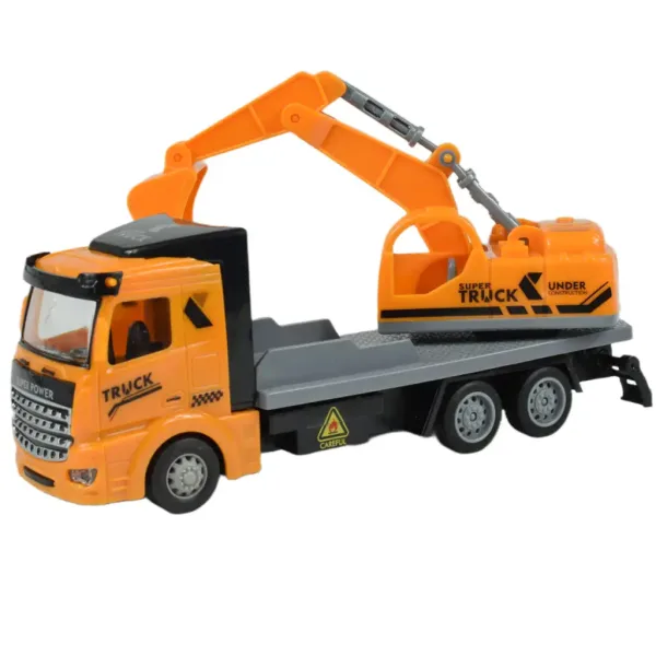 Camionista: Set di 3 camion da costruzione a ruota libera 19 cm immagine 4
