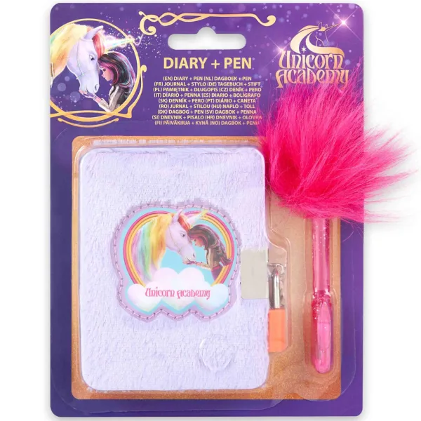 Canenco: Accademia degli Unicorni, diario in peluche con penna immagine 1