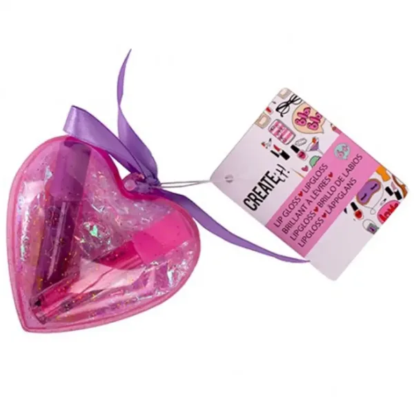 Canenco: Create It! Set di 2 lucidalabbra in contenitore a forma di cuore immagine 1