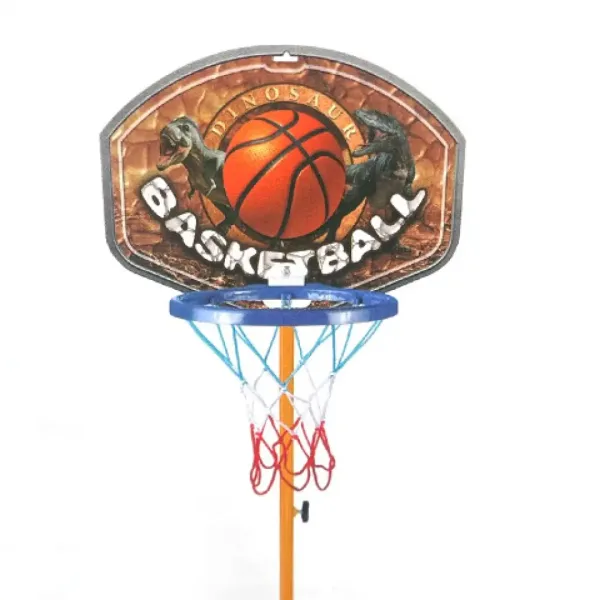 Canestro da basket con supporto a forma di dinosauro e palla immagine 2