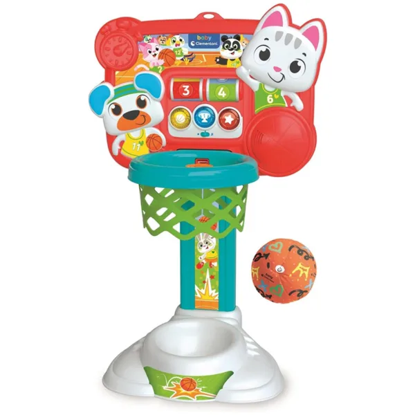 Canestro da basket interattivo con palla morbida - Clementoni baby immagine 2