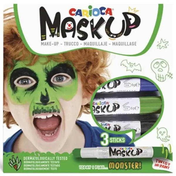Carioca Maskup: Set trucco mostro con 3 colori immagine 1