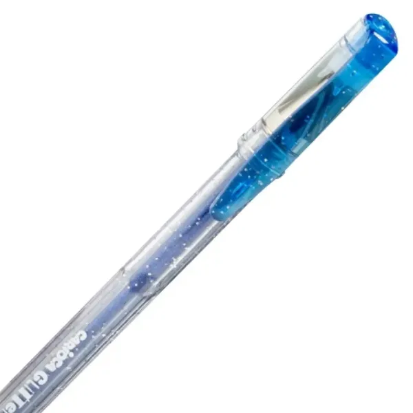 Carioca: Penna gel glitterata di colore blu brillante immagine 1