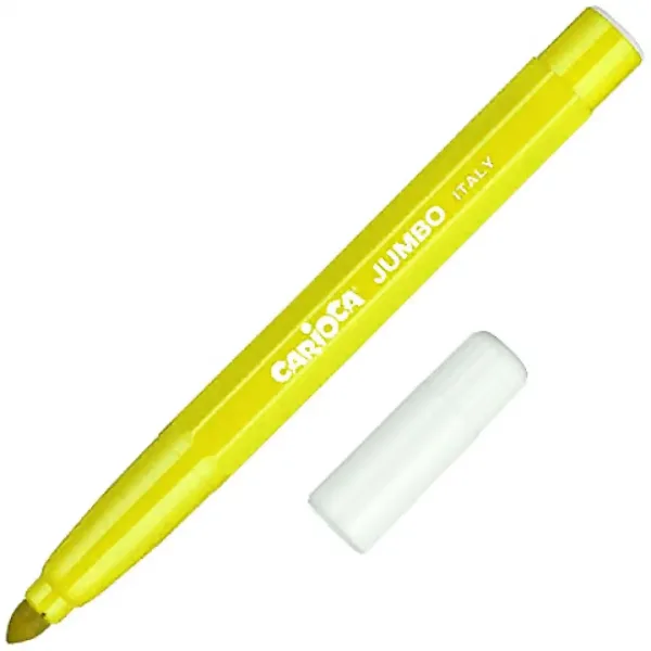 Carioca: Pennarello Jumbo lavabile colore giallo limone 1 pezzo immagine 1