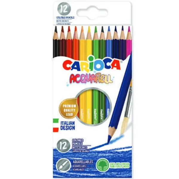 Carioca: Set di matite colorate acquerellabili 12 pezzi immagine 1