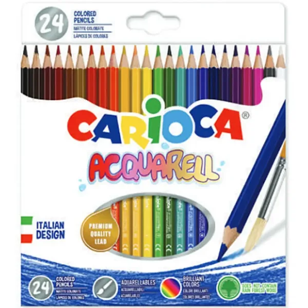 Carioca: Set di matite colorate acquerellabili 24 pezzi immagine 1