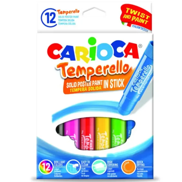 Carioca: Stick tempera colorata 6 pezzi lavabile immagine 1