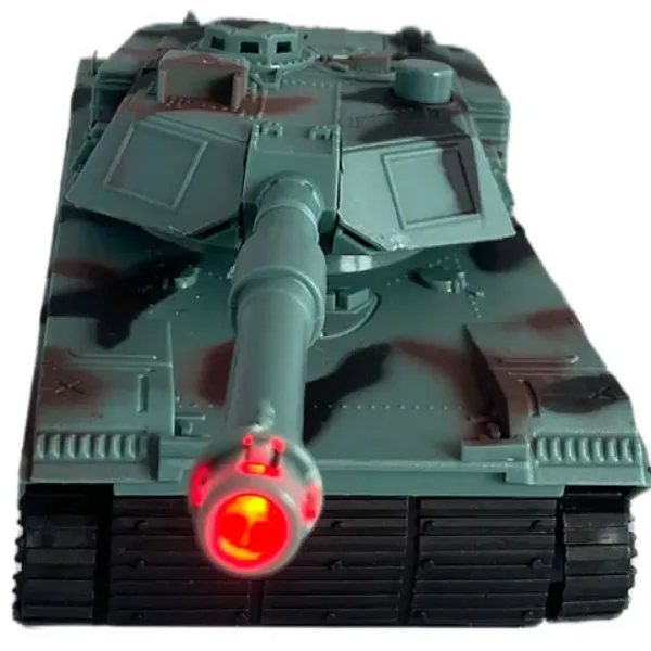 Carro armato M1 Abrams con telecomando RC, mimetico, con luci e suoni, scala 1/32, 23 cm immagine 3