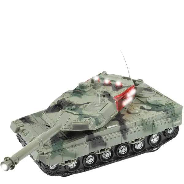 Carro armato M1 Abrams telecomandato RC con effetti luminosi e sonori, scala 1/32, 22 cm immagine 4