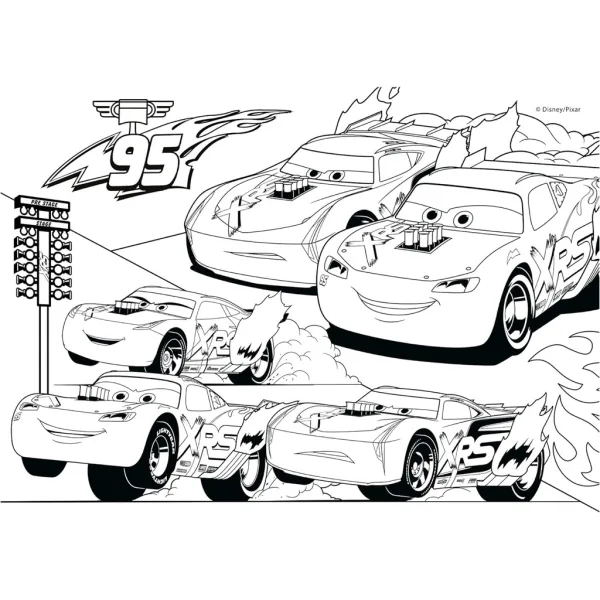 Cars 2 in 1 maxi puzzle da 2x24 pezzi e album da colorare - Lisciani immagine 4