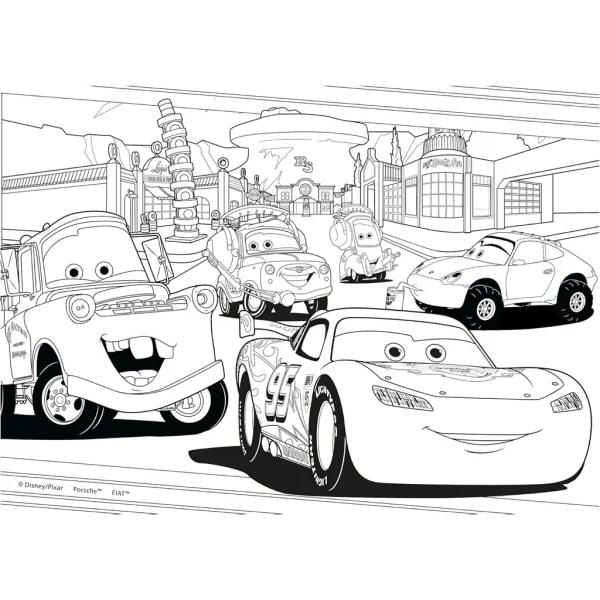 Cars 2 in 1 maxi puzzle da 2x24 pezzi e album da colorare - Lisciani immagine 5