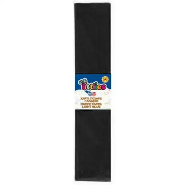 Carta crespa colore nero 50x200cm immagine 1