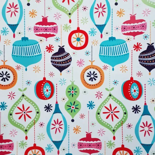 Carta da regalo decorata con motivi colorati 200x70 cm immagine 1
