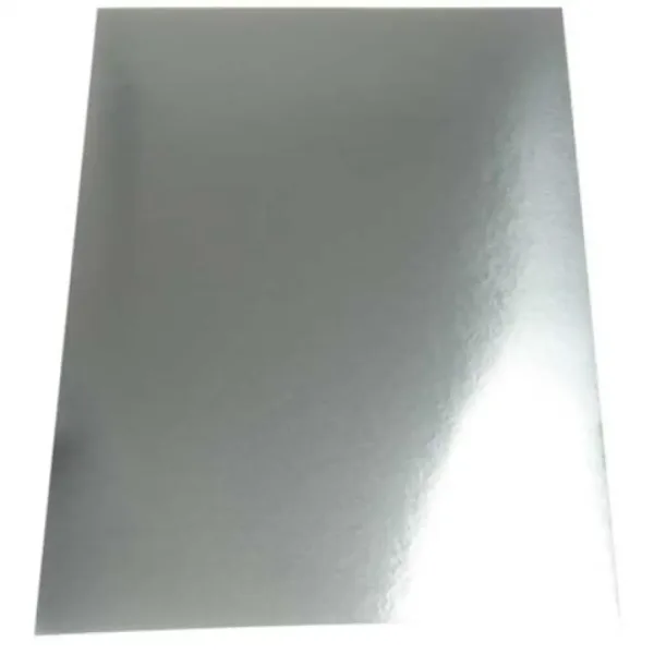 Carta decorativa metallizzata argento bifacciale 50x70cm immagine 1