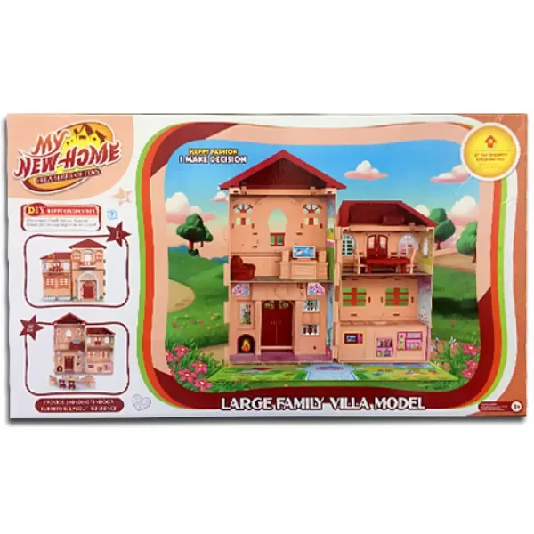 Casa delle bambole con mobili, luci e suoni 33x32cm immagine 2