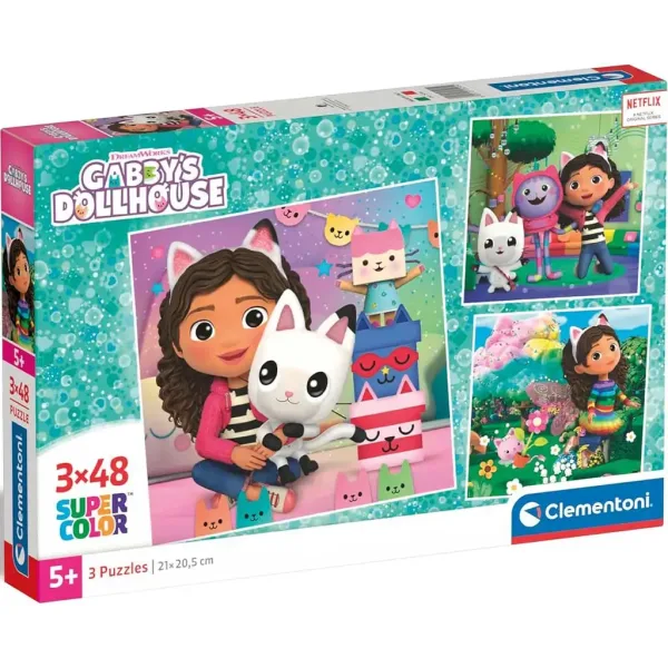 Casa delle bambole di Gabi 3x48 pezzi Supercolor puzzle - Clementoni immagine 1