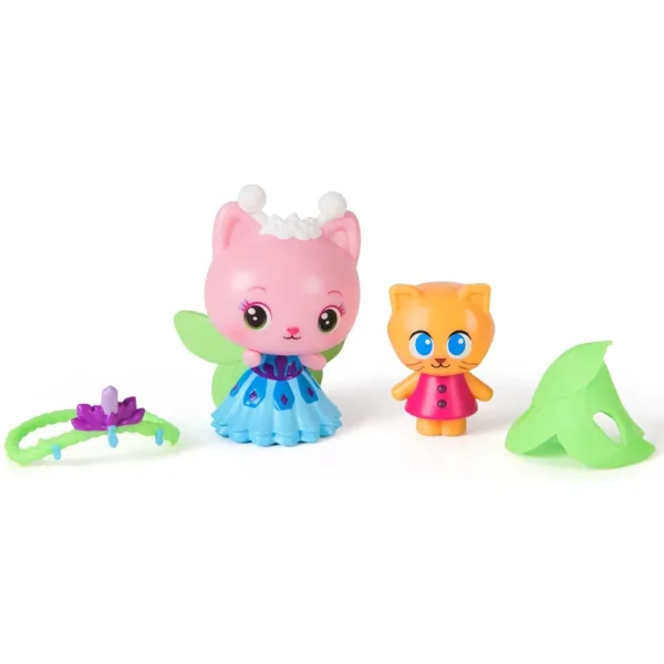 Casa delle bambole di Gabi Cinema: Set di 2 figure Giardino di Cristallo – Queen Kitty Fairy e Kitty Gnome – Spin Master immagine 3