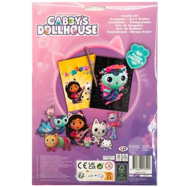 Casa delle bambole di Gabi: Set di poster per creare graffi artistici 2 pezzi immagine 3