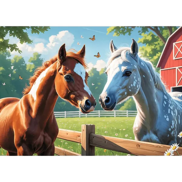 Cavalli nella radura puzzle da 200 pezzi - Trefl immagine 2