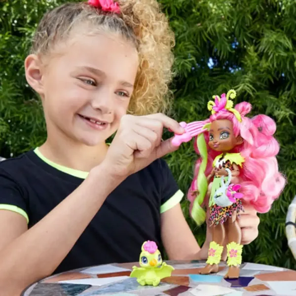 Cave Club: Set di gioco Fernessa con dinosauro Ptilly - Mattel immagine 3