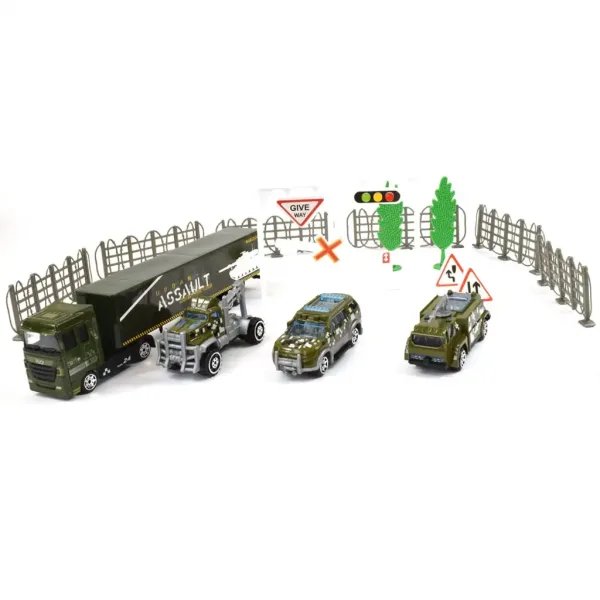 Chariot Die-Cast: Set di veicoli militari in metallo con accessori in due varianti immagine 2
