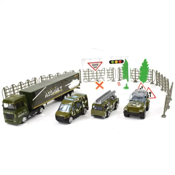Chariot Die-Cast: Set di veicoli militari in metallo con accessori in due varianti immagine 3