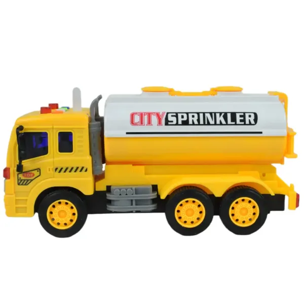City Truck: Camion cisterna giallo con luci e suoni 1/18 immagine 3