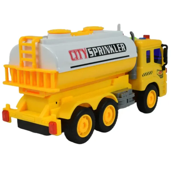 City Truck: Camion cisterna giallo con luci e suoni 1/18 immagine 4