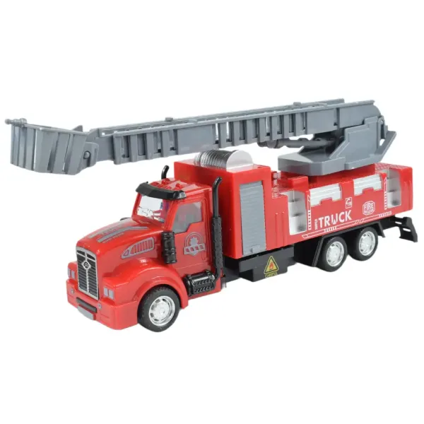 City Truck: Camion dei pompieri a volano trasformabile con segnali stradali 19cm immagine 2