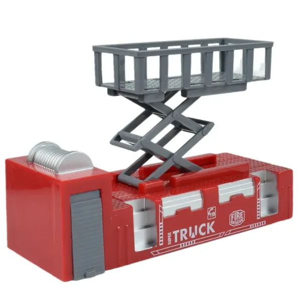 City Truck: Camion dei pompieri a volano trasformabile con segnali stradali 19cm immagine 3