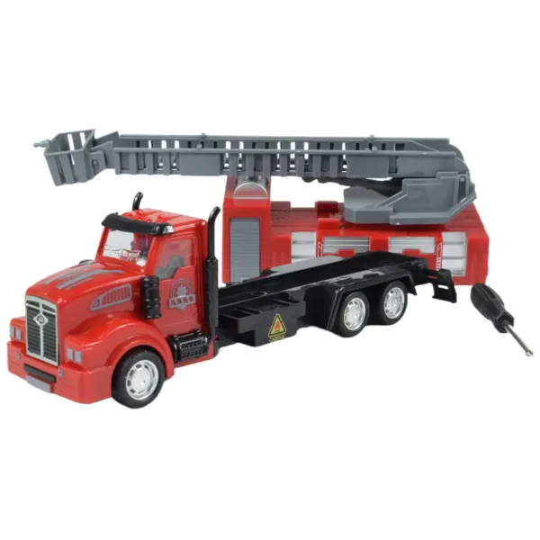 City Truck: Camion dei pompieri a volano trasformabile con segnali stradali 19cm immagine 6
