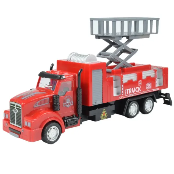 City Truck: Camion dei pompieri a volano trasformabile con segnali stradali 19cm immagine 8