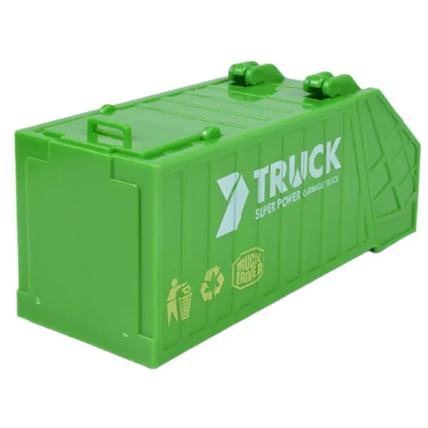 City Truck: Camion della spazzatura a volano trasformabile con segnali stradali 19cm immagine 4