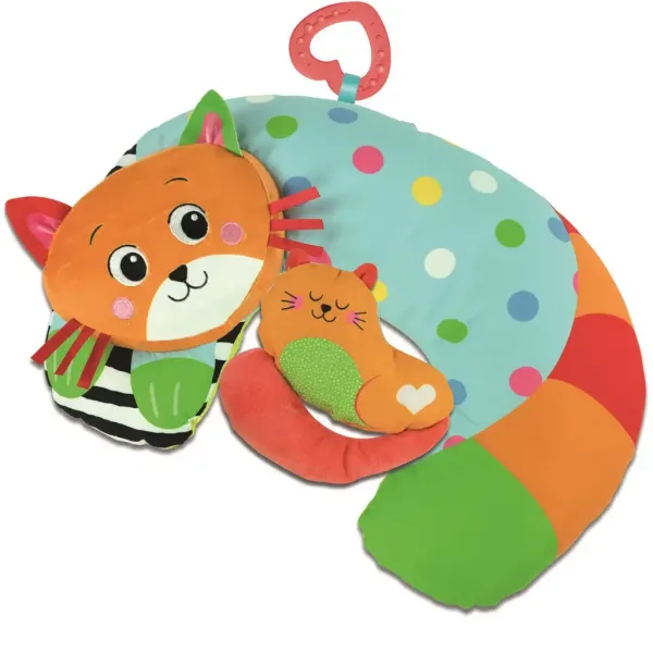 Clementoni Baby: Cuscino per la pancia con gattino 31x44cm immagine 2