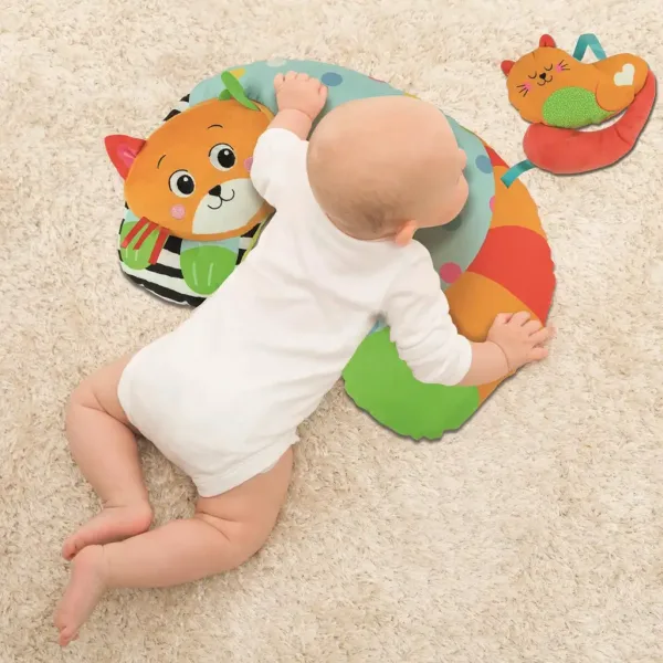 Clementoni Baby: Cuscino per la pancia con gattino 31x44cm immagine 3