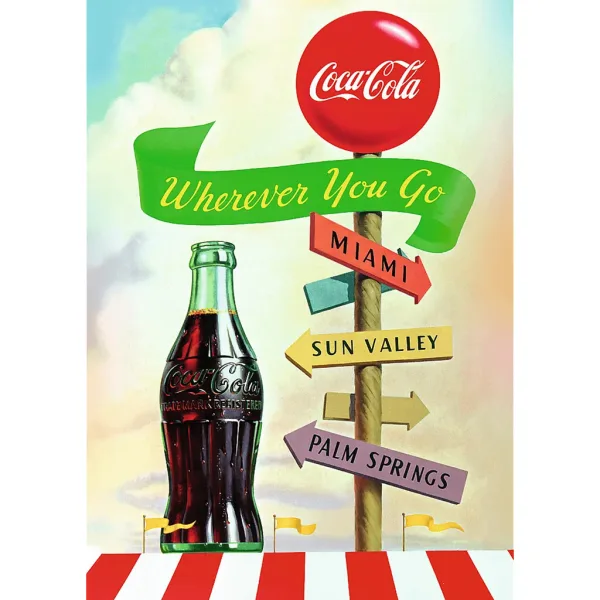 Coca-Cola ovunque tu vada puzzle da 1000 pezzi Premium Plus Quality - Trefl immagine 2