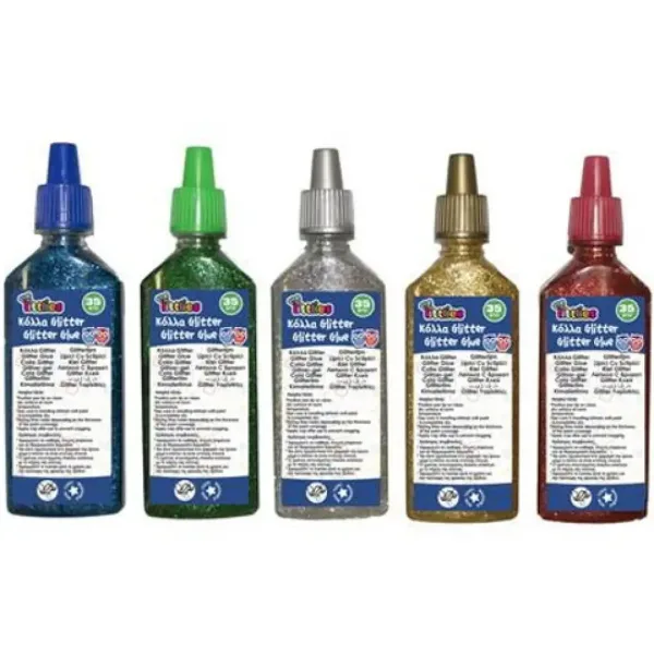 Colla glitter in tubetto 35ml in cinque colori diversi immagine 1