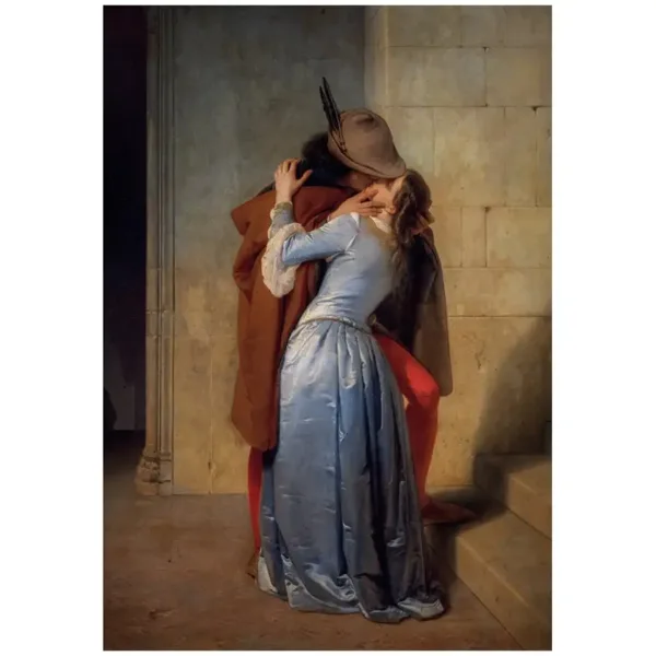 Collezione Museo: Hayez - Il Bacio HQC puzzle da 1000 pezzi con poster - Clementoni immagine 2